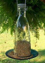 how to make a glass bottle bird feeder