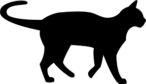 cat clipart image black sillhouette