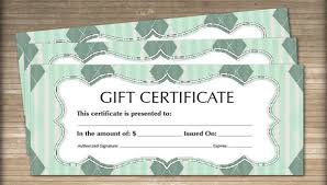 12 blank gift certificate templates