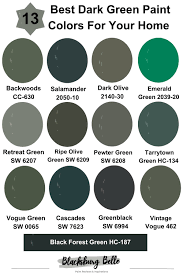 13 best dark green paint colors for