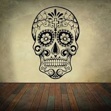 Mexican Sugar Skull Office Stickers Dia
