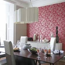 Dining Room With Wallpaper Accent Wall