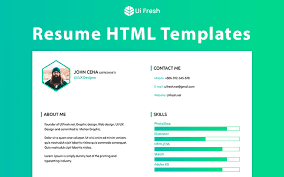21 professional html resume templates