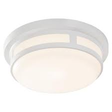 Hampton Bay 9 In Round White Indoor Outdoor Ceiling Led Light 3 Color Temperature Options Wet Rated 600 Lumens Front Side Porch