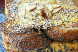 Pots And Pans Poppy Seed Brioche French Toast With Honey Lemon  gambar png