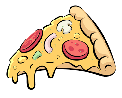 hand drawn cartoon pizza sliced 8297566