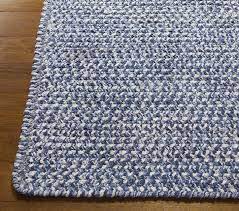 blue evan chenille braided rug swatch