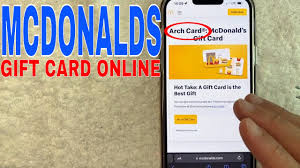 mcdonalds arch gift card