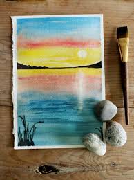 How To Paint A Sunset With Watercolors