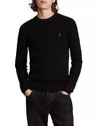 AllSaints Men's Ivar Merino Wool Crewneck Sweater