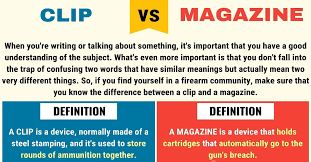 clip vs magazine differences between