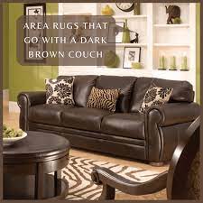 area rugs that go with a dark brown couch