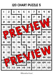 Back To School Activity Second Grade Math 120 Chart Puzzles Ink Saving Center