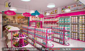 Thiết kế nội thất shop mẹ và bé Anh Đức-Bắc Giang