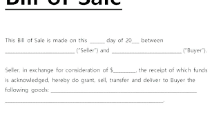 Sample Bill Of Sale Template Emailers Co