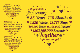 celebrate 35th wedding anniversary