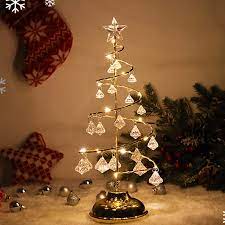 Gold flameless votive candles,24 pack battery operated gold glitter flickering fake led tea lights for wedding centerpieces,table,anniversary,outdoor,christmas decorations 4.6 out of 5 stars 504 $19.99 $ 19. Hot Led Holiday Crystal Christmas Tree Light Battery Operated Table Window Decoration Home Office Pld Led Table Lamps Aliexpress