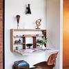 Maximize your space with this compact desk. 1