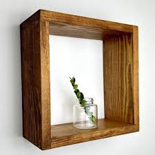 Floating Cube Shelf Large Quality Wood