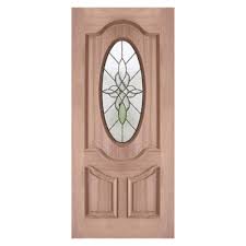3 4 oval mahogany front door pl57