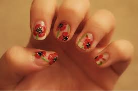 fl poppy nail art notd barely