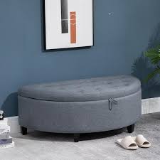 Half Circle Ottoman Bench 831 304v80gy