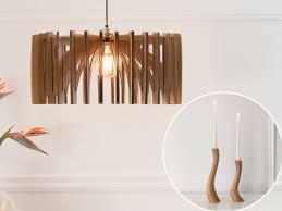 Wood Pendant Light Mid Century Modern