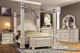 See more ideas about marble bedroom, marble, marble wallpaper bedroom. Royale Light Poster Traditional Canopy Bed Leather Marble Bedroom Set