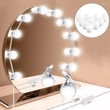 compact led makeup mirror vanity lights