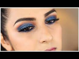 blue smokey eye makeup for indian skin