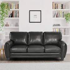 lexicon rubin bonded leather sofa in