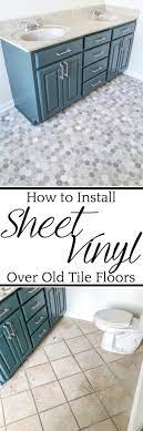 install sheet vinyl flooring over tile