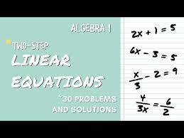 How To Solve Two Step Linear Equations