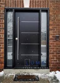 Glass Sidelite Steel Entry Door