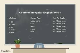 exle sentences using irregular verbs