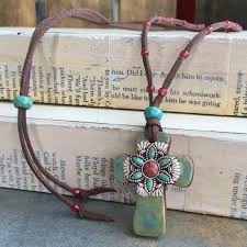 Handmade Ceramic Cross Necklace By Compelled Designs Clay