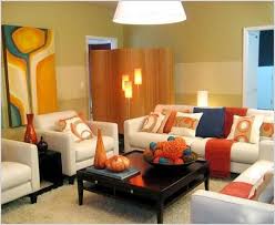 burnt orange and brown living room
