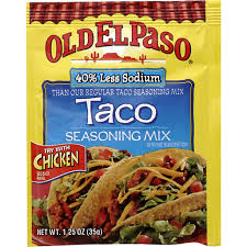 old el paso taco seasoning mix less