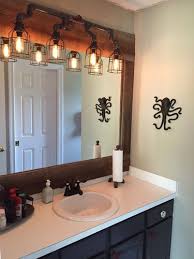 Industrial Vanity Lighting Vanity Light Over Mirror In Bathroom