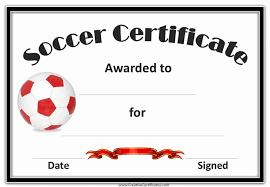 30 Free Soccer Award Certificates Printable Pryncepality