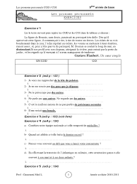 Les Pronoms Personnels Ex Module3 PDF | PDF