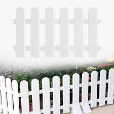 Agfabric 12 In H X 20 In W White Plastic Border Fence Decoration Garden Edging With Base 4 Pieces