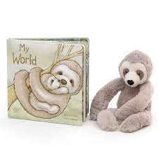 jellycat sloth book and toy set
