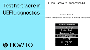 hp pc hardware diagnostics hp support