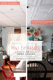 how to easily update an ugly drop ceiling