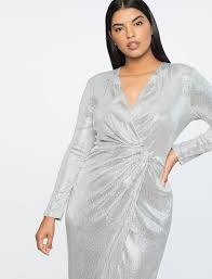 Jason Wu X Eloquii Sequin Wrap Gown Womens Plus Size