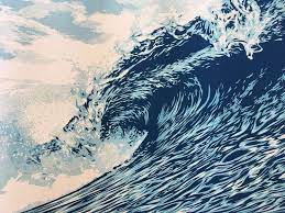 ▷ Wave of Distress (Blue) by Shepard Fairey (Obey), 2021 | Print | Artsper (1070031)