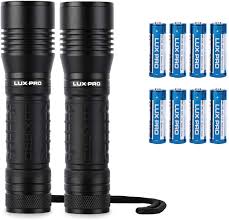 Luxpro High Lumen Tactical Cree Led Handheld Flashlight With Tackgrip Lp601v3 2 Pack Amazon Com
