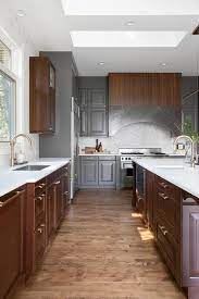 gray and brown kitchen colors