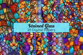 Stained Glass Digital Pattern Pack